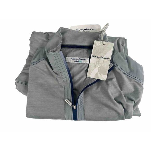 Tommy Bahama Other - Tommy Bahama Island Zone Sport On Deck 1/2 Zip Pullover Grey/Blue Men’s Small